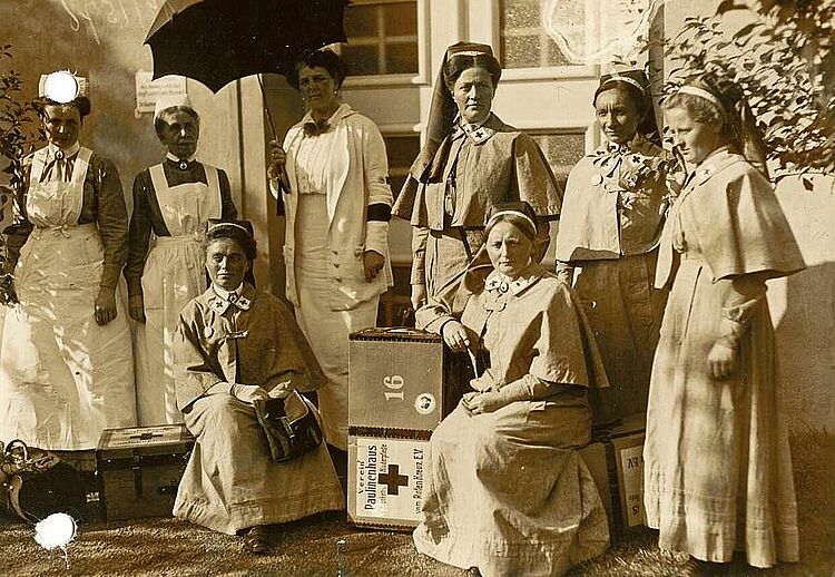 Mobilmachung: Schwestern der Schwesternschaft Paulinenhaus vom Roten Kreuz aus Berlin (DRK)